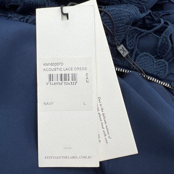 Keepsake The Label Acoustic Lace Dress Navy Blue Mini - Picture 5 of 10